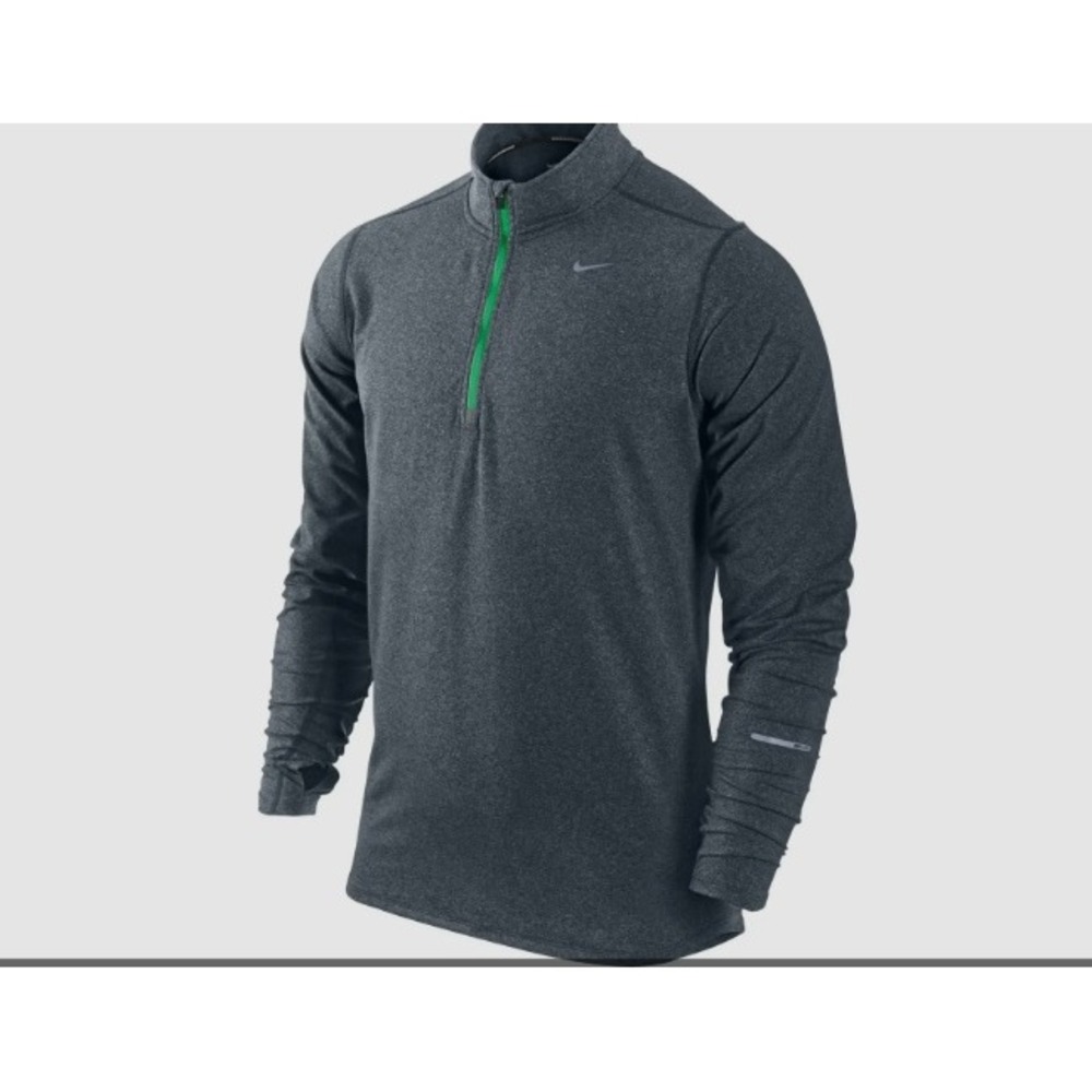 Nike Dri-FIT Element 1/2-Zip Running Top (Thumbholes) Deep Heathered Teal XL